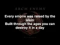 The World Is Yours - ARCHENEMY - 2017 - Lyrics