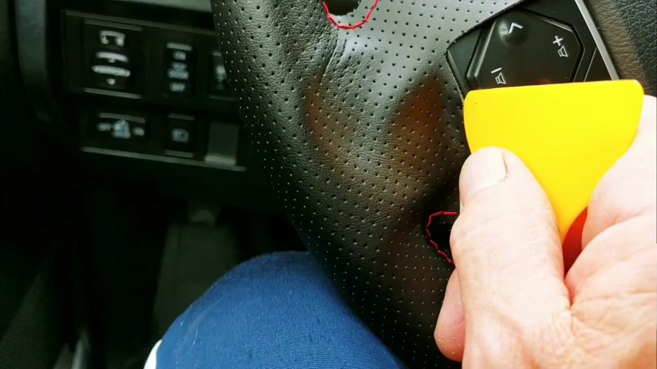 Tundra leather steering wheel installation tips.