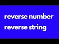How To Find Reverse number reverse string On PHP Program Without Function practical program