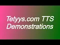 Tetyys com TTS Demonstrations