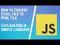 Convert Excel to HTML Table using JavaScript Converting a Large Spreadsheet File into HTML Table
