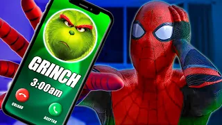 SPIDERMAN LLAMA a GRINCH a LAS 3:00 AM 😱 NO LO HAGAS EN CASA 