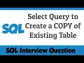 HOW TO CREATE A NEW TABLE FROM AN EXISTING TABLE IN SQL SQL Interview Question IQBees