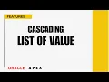 How to Create Dependent List of Values in Oracle APEX Cascading LOV in Oracle APEX