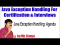 Java Exception Handling For Certification Interviews by Durga Sir