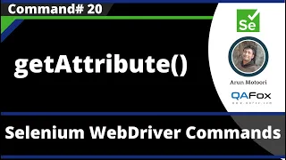 getAttribute Command - Selenium WebDriver