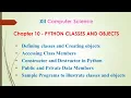 XII Computer Science Python Classes and Objects Chapter 10 Shyni pradeep