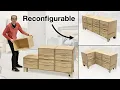 Modular workshop cabinet system with plans