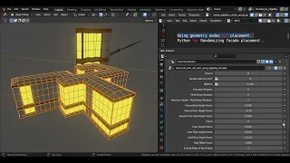 blender python meets geometry nodes basic building using 300 facades