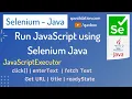 Run JavaScript using Selenium Java JavaScriptExecutor