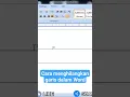 Download Lagu #tutorial Cara menghilangkan garis dalam Microsoft Word #shorts #short #microsoftword #fyp