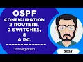 Configuring OSPF using 2 routers 2 switches 4 pc Cisco Packet Tracer