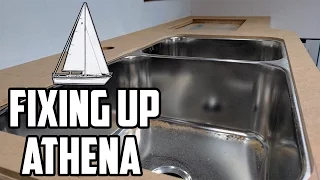 Sail Life – Painting, Portlights & countertop template – DIY sailboat refit