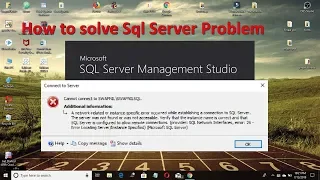Cannot Connect to SQL Server SQL Server Connectivity Error Problem How to Fix sql server