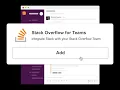 Stack Overflow for Teams Slack integration