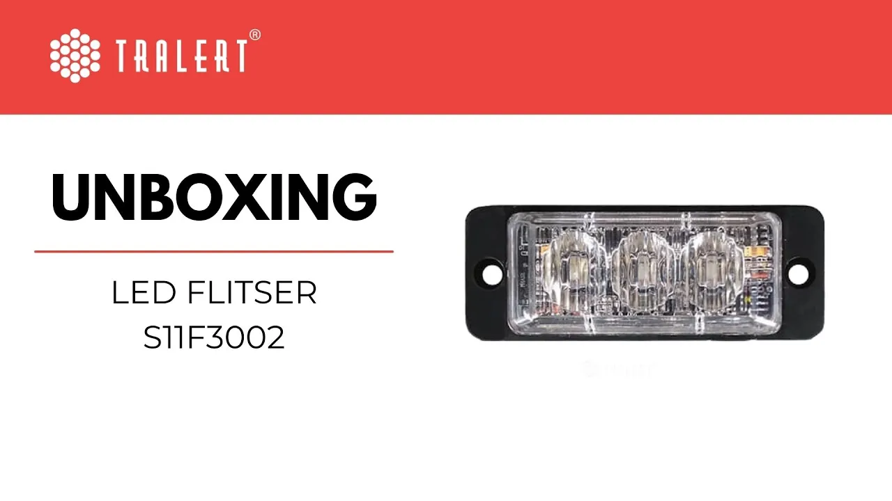 Video: LED flitser 3 LED's | R65 | ultra platte slimline | amber | 10-30v | S11F3002