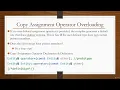 7 Copy Assignment Operator Overloading
