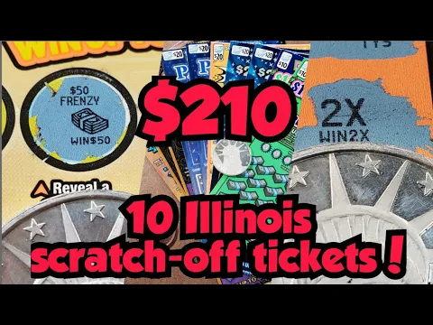 Download MP3 10 scratch-off tickets totaling $210 from Illinois lottery - How many big winners will we get? 🔥 💰
