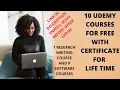 10 UDEMY FREE COURSES WITH CERTIFICATE FOR LIFE TIME 17-07-2020