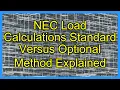 NEC Load Calculations Standard Versus Optional Method Explained