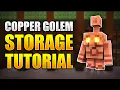 Meet the Copper Golem Sorting System Simple Stylish Early Game Minecraft Bedrock Tutorial