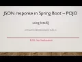 JSON response in Spring Boot - POJO
