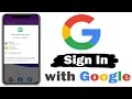 How to Integrate Google Sign In in Android 2024