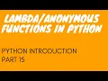 Python Introduction Part 15 functions