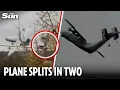 Lagu Moment Russian military transport plane breaks apart in midair before plummeting to the ground