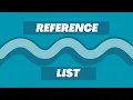 APA 3 - Reference list