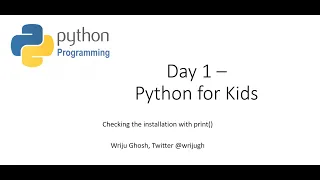 01 Day 1 Checking the Python with Print Python CodingKid