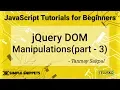 JQuery DOM Manipulations Part 3