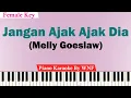 Melly Goeslaw - Jangan Ajak Ajak Dia Karaoke Piano | OST AADC2