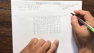 Longest Common Substring Dynamic Programming