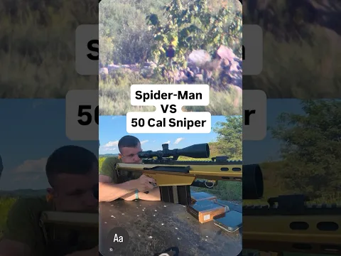 Spiderman vs 50 Caliber Sniper!