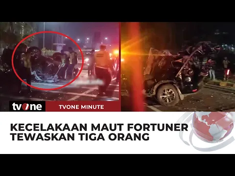 Fortuner Kecelakaan di Exit Tol Plumpang, Mobil Ringsek dan Tiga Orang Tewas