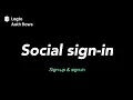 Social sign-in experience