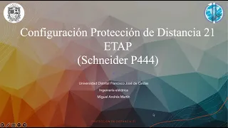 Coordinación protección distancia ETAP
