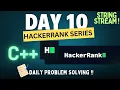 Day 10 - Hackerrank C Mastery Series StringStream