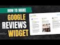 How to add Google Reviews to ANY website in 3 minutes No-code Widget Tutorial