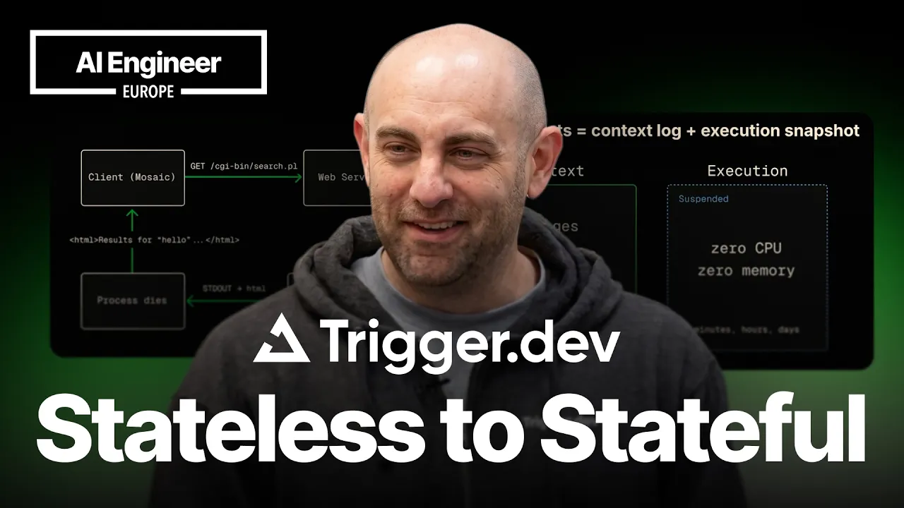Two Roads to Durable Agents: Replay vs. Snapshot — Eric Allam, CEO, Trigger.dev: video thumbnail