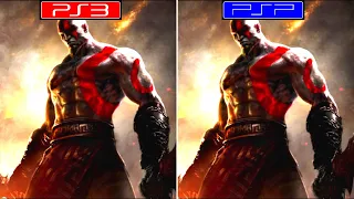 god of war ghost of sparta ps3 vs psp graphics and fps comparison