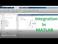 How to do integration in matlab integration in matlab integration process in matlab
