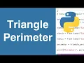 Perimeter Of A Triangle Python Example