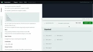 Hackerrank Python Solution Math - Python Triangle Quest 2