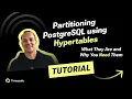 Partitioning PostgreSQL using Hypertables in TimescaleDB What They Are and Why You Need Them Pt 1