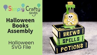 Halloween Books Assembly - 3D Halloween SVG