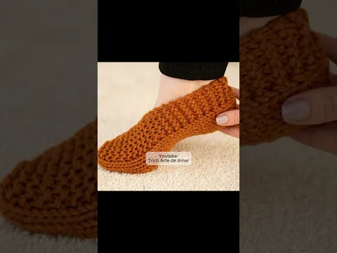 PANTUFA para INICIANTES muito Fácil #tricôartedeamar #tricô #knitting