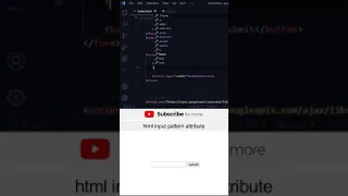 html input pattern attribute