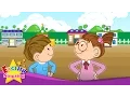 Lagu Hi. Hello. Good bye. (Greeting song) - English kids song - Let's sing a song